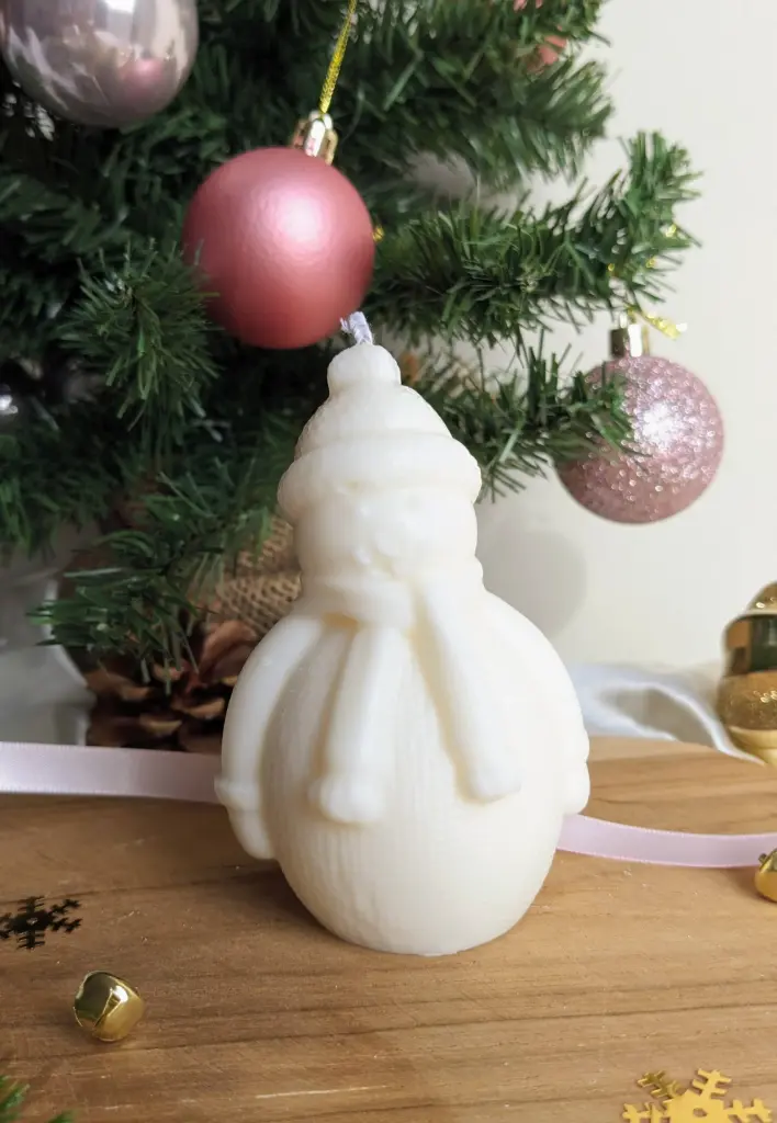 Vela muñeco nieve