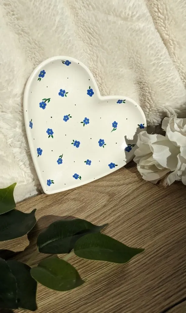 Bandeja corazón floral