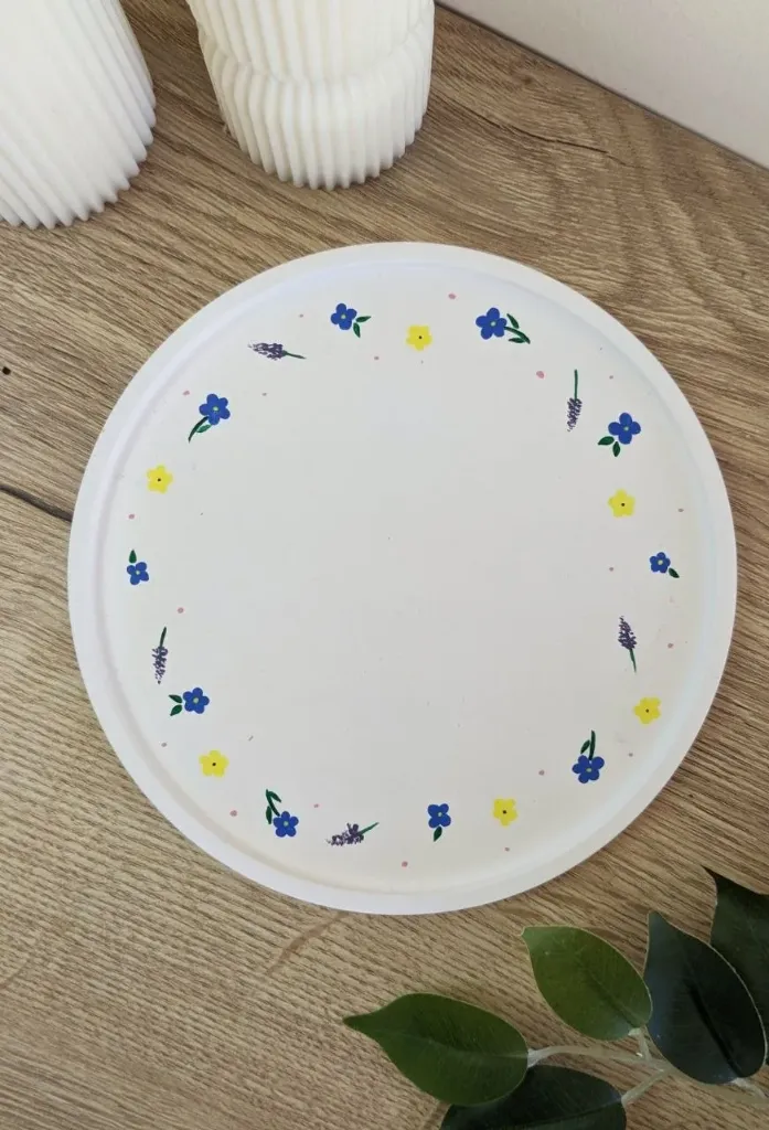 Bandeja circular floral
